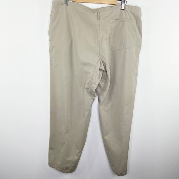 Club Monaco Tan Khaki Drawstring Straight 100% Cotton Pants Men's Size Medium M - Picture 2 of 7